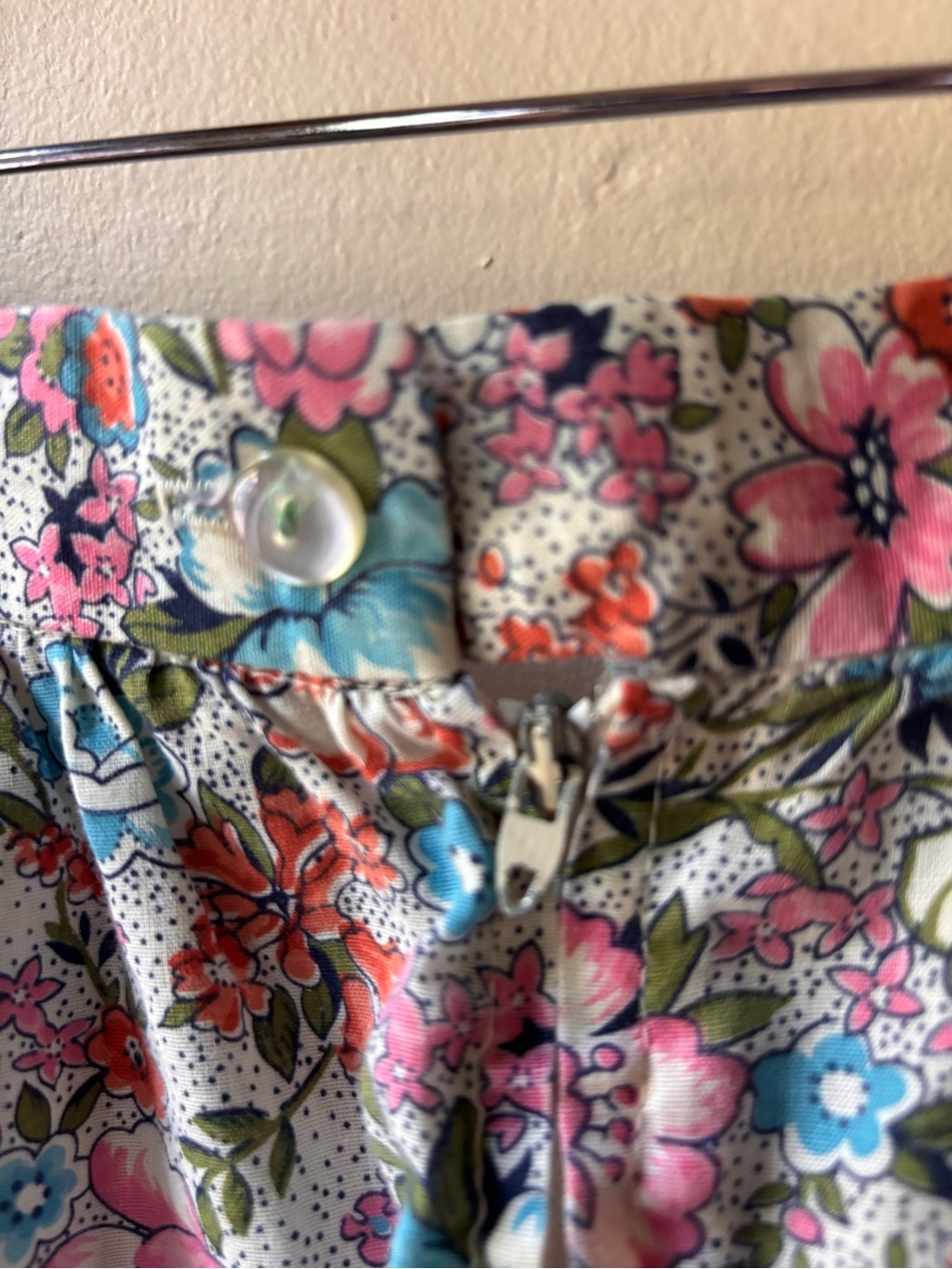 Vintage floral skirt cottage grain sack style - Picture 7 of 11